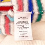 Talbots White Rainbow Striped Sweater Lambswool Blend Medium Photo 8