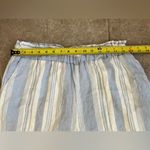 Gibson Blue Striped Wide Leg Medium Cropped Pants Beach Vacation Flowy BOHO Photo 4