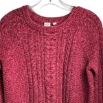 Gap  Women's Pink Cable Knit Pullover Sweater Size M Casual Fall Photo 4