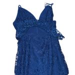 Guess  Blue Lace Mini Dress Sweetheart Neckline Photo 3