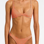 NEW Triangl Bikini Top Maia Gara textured scoop triangle neon adjustable Orange Size L Photo 0