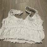 ZARA White Ruffled Camisole Top Photo 2
