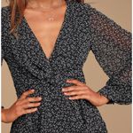 Lulus  Tell You I Love You Black Floral Long Sleeve Dress, Size S Photo 3