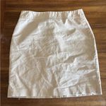 Banana Republic Pencil Skirt Khaki Size 8 Back Zipped Back Slit Knee Length Photo 0