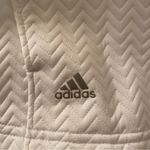 Adidas White  Textured Jacket Chevron Size Small Photo 2