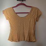 American Eagle 🆕  | Yellow Mustard Flower Crop Top Short Sleeve XS Photo 2