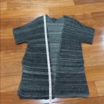 Eileen Fisher Grey Short Sleeve Open Knit Kimono Duster Cardigan Size SM Photo 8
