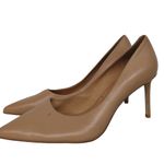 Jeffrey Campbell New nude pointed heels sz11 brown leather slip on sexy classic Photo 0