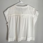 Faherty Ellsworth Pintuck Fringe Edge Top Cream White (XS) Photo 5