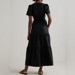 Quince NEW  100% Organic Cotton Poplin Tiered Maxi Dress Small Photo 3