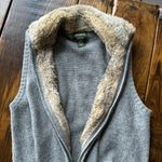 Eddie Bauer  Vest Wool Alpaca Faux Fur Preppy Casual Outdoor Collegiate Camping Photo 11