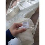 V. CHAPMAN Lily White Ruched & Ruffled Stretch Midi Dress Size 6 Photo 6