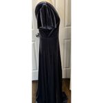 Birdy Grey  Sz MED Hannah Velvet Maxi Dress Storm Blue Prom Bridesmaid Stretch Photo 8