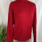 Investments  100% Cashmere Red Long Sleeve Cable Knit Sweater M Photo 0