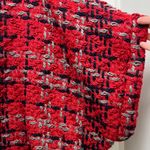 Coco + Carmen Red Black & Gray Chunky Knit Boxy Fit Poncho - One Size Photo 10