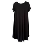 LuLaRoe Black Solid Hi-Lo T Shirt Dress Size Small Polyester Beachy Flowing Photo 1