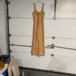 Anthropologie ARLENE LINEN BLEND JUMPSUIT STRIPES YELLOW 4/SMALL Photo 2