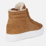 NWOT Celtic & Co Shearling High Top Sneakers in Whisky 7837 Tan Size 10 Photo 4