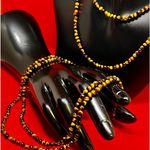 2) 14K Gold Beaded Tigers Eye Necklaces Photo 0