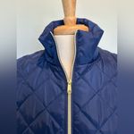 Serra  Navy Blue Quilted Zip up ladies vest. Size Large Photo 3