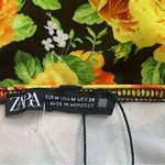ZARA Twist Neck Floral Halter Top Bodysuit Small Yellow Green Floral Sz M Photo 15