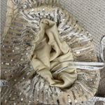 Julia Jordan  Women's Ivory Sequin Fit & Flare Velvet Sheath Dress Size 14 Photo 3