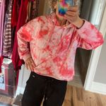 Fifth Sun Cropped Tie Dye Sweatshirt Hoodie Womens Large Photo 3