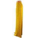 ZARA Women's Yellow High Rise Pull On Pleated Wide Leg Trousers Pants Size L Photo 1