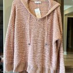Chunky Peachy Pink Pullover Popcorn Hoodie Sweater Womens Large Hoodie Photo 7