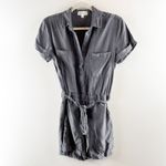 Cloth & Stone Tencel Lycocell Short Sleeve Belted Shorts Romper Gray XS Photo 1