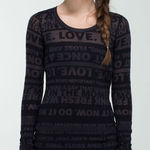 Lululemon  Daily Practice Long Sleeve Discover Manifesto Burnout Top – Black XS Photo 0