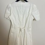 Reformation  Alida Organic Cotton Button-Up Midi Dress in White Size US 4 Photo 8