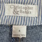 Christopher & Banks  Denim A Line Skirt Blue 4 Knee‎ Length Photo 8