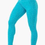 Ryderwear Light Blue Animal Print High Waist Leggings Size XS Photo 0