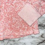 L.L.Bean | Long Sleeve Sweater Paisley 1/4 Button Down | Pink | Women | L Photo 1