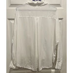 Lou & grey  LOFT White Faux‎ Wrap Long Sleeve Top Lyocell Women’s Size Large Photo 3
