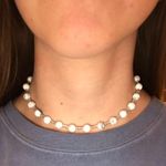 White Big Beaded Necklace Multiple Photo 0