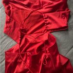 SheIn Red Satin Dress Photo 2