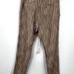 Free People Pants Womens Brown White Light at Sunrise Crop Drawstring Size 6 Photo 6