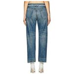 Helmut Lang  Inside Out Oversized‎ Boyfriend Jeans Blue Denim White Pockets 31 Photo 3