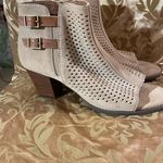 Vionic  Beige Perforated Ankle Booties Photo 1