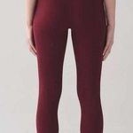 Lululemon Leggings Athletic Align High Rise Crop Burgundy Size 4 Running Gym Red Photo 0