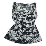 EXPRESS  Y2K Black & White Floral Cowl Neck Tank Top Photo 0
