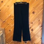 Minnie Rose  cotton blend wide leg flare black pants Photo 3