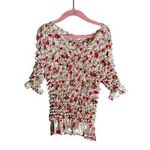 Y2K Floral Ruffle Sleeve Bubble Shirt Size undefined Photo 0