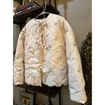 Sleeper  Ukiyo Tie Front Puffer Jacket Flower Print Womens Size XS Photo 8