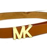 Michael Kors Faux Vegan Leather MK Logo Belt Size Medium Photo 0