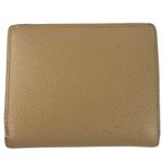 Furla  Brown Tan Genuine Leather Bi-fold Logo Card Coin Holder Compact Wallet Photo 1