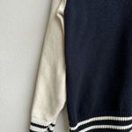 Abercrombie & Fitch Navy Cream Knit Collared V Neck Sweater Size XS Preppy Photo 1