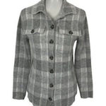 William Rast  Gray Plaid Button Up Shirt Jacket Shacket XS Photo 0